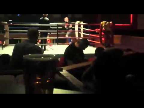 First Muay Thai fight Round 3 and decision Belfast