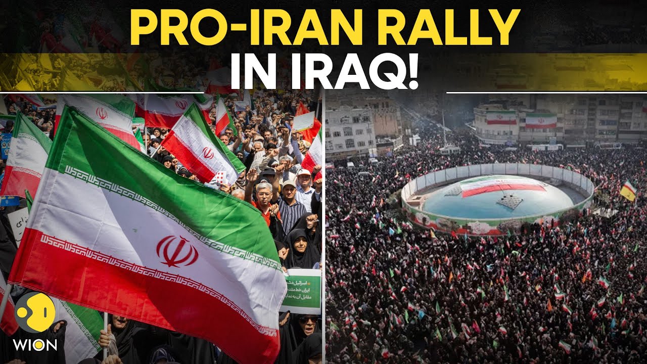 US-Iran Tensions LIVE: Massive Rally In Iraq! Supporters Chant Against U.S. & Israel For Iran | WION