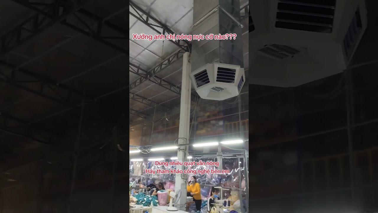 Máy làm mát hơi nước lắp cho xưởng