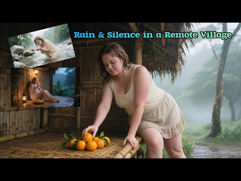 ASMR Adventure in a Remote Village During Rain and Enjoying the Wilderness