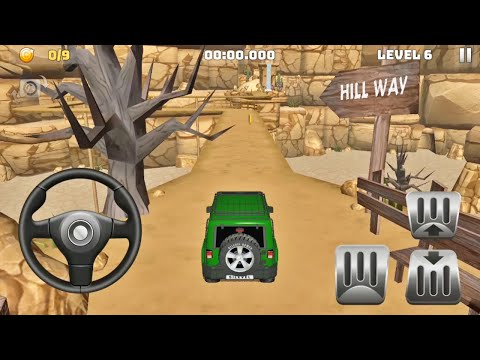 Mountain Climb 4x4: Green Jeep Wrangler Driving Impossible Stunts - Levels 1 to 20 Android Gameplay