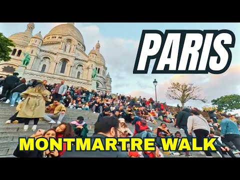 Evening Walk in Montmartre Paris 🇫🇷 | Real City Sounds 4K ASMR 