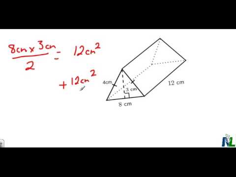 L'aire de la surface d'un prisme triangulaire