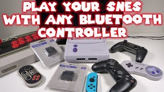 8Bitdo SNES Retro Receiver Bluetooth Controllers On The Super Nintendo