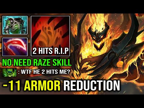 WTF -11 Armor Reduct 2 Hit Delete Brutal Desolator Shadow Fiend Full Physical DPS No Raze Dota 2