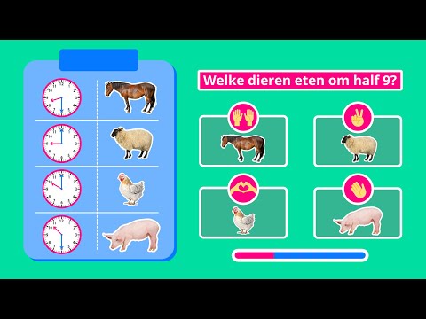 Rekenen groep 4 | Klokkijken hele en halve uren | Redactiesommen