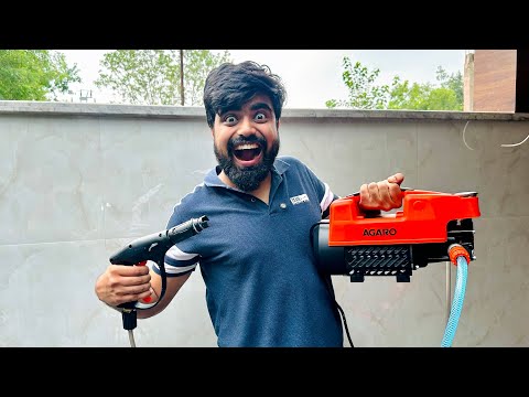2 Minute mai Vehicle Wash ho gya 😍 ( AGARO High Pressure Washer )
