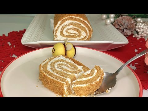 MEDOVIK ROLAT💥Nikad jednostavniji i ukusniji recept❗️Bez pečenja puno korica