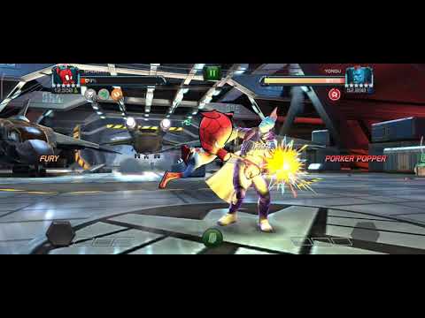 Pure insanity of Spider-Ham (untouchable) against Yondo Cavalier Difficulty Boss Solo