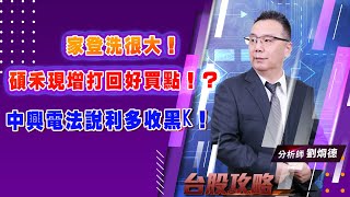 【台股攻略】 #劉烱德 0819 家登洗很大！碩禾現增打回好買點！？中興電法說利多收黑K！ (圖)