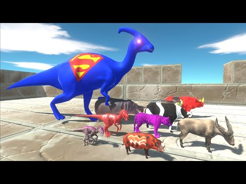 Escape from SUPERMAN PARASAUROLOPHUS - Animal Revolt Battle Simulator