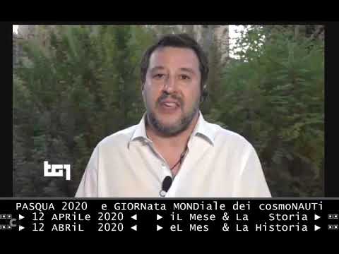 Salvinismo flash TG1 Pasqua 12 04 2020 Matteo Salvini all'attacco del migrante contagioso a Pozzallo
