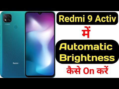 How to on auto brightness on Redmi 9 Activ || Redmi 9 Activ me auto brightness kaise on kare ||