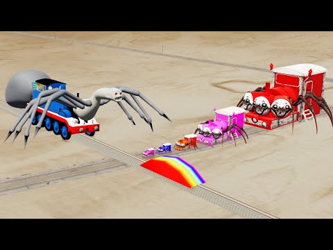 Choo Choo Charles Train Vs Cursed Evil Thomas Exe the Tank Engine Saw Wheels Thomas - BeamNG.Drive