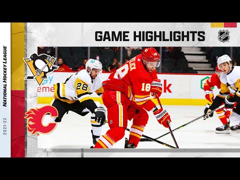 Penguins @ Flames 11/29/21 | NHL Highlights
