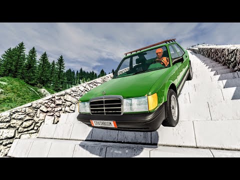 Cars vs Stairs #4 – BeamNG Drive | CrashBoomPunk
