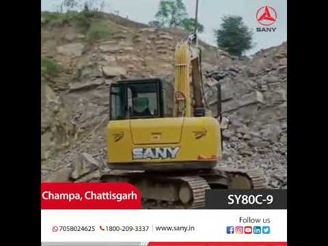 Sany sy80c-9 8 ton small crawler excavator with cummins engi...