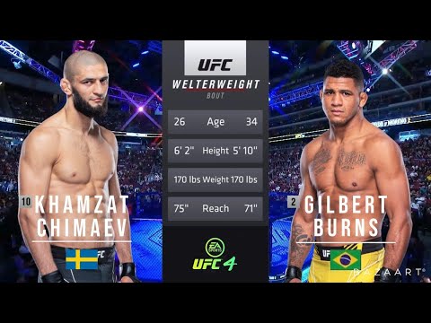 Khamzat Chimaev vs Gilbert Burns FULL FIGHT