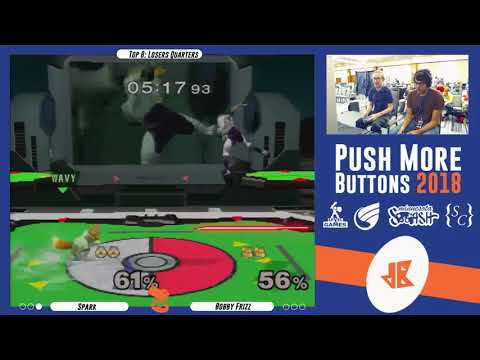 [Melee Singles LQ] Spark(Sheik) vs Bobby Frizz(Fox) [Push More Buttons 2018]