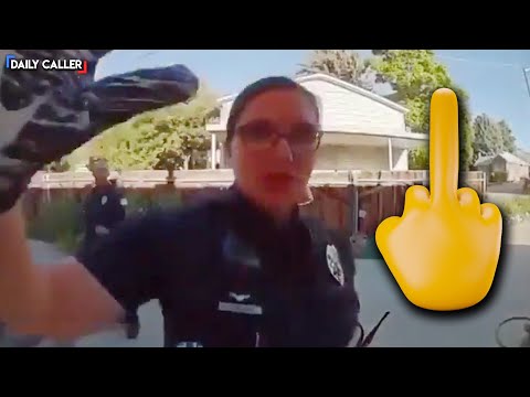 Woman LOSES IT When A Cop Covers Her Ring Camera