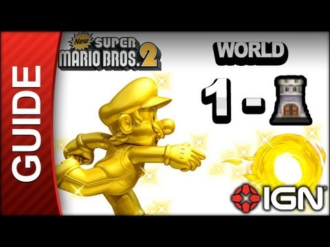 New Super Mario Bros. 2 - Star Coin Guide - World 1-Tower - Walkthrough