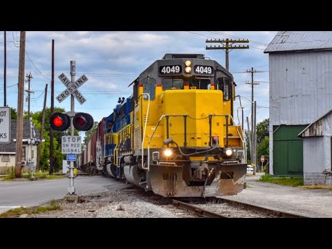 Morning freight trains at Milan, Michigan!