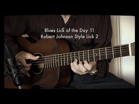 Blues Guitar Lesson "Blues Guitar Lick of the Day 11” Robert Johnson Lick 2 (A=432Hz) Hideo Date