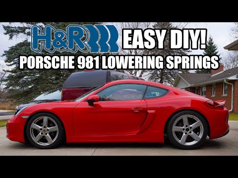How to Install Lowering Springs on a Porsche 981 Cayman/Boxster.