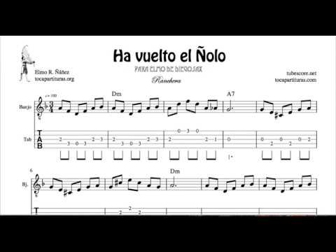 Ha vuelto el Ñolo Tablatura y Partitura de Banjo Tutorial