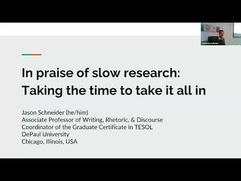 Jason Schneider: In praise of slow research with international students