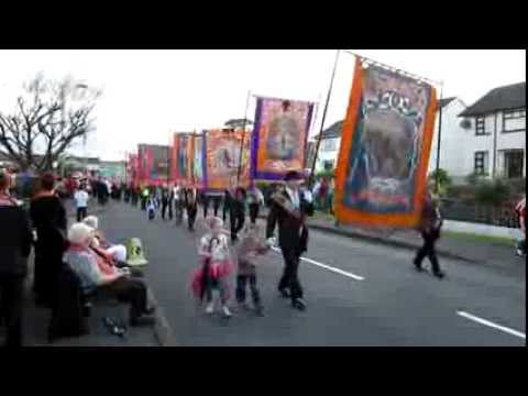 North Fermanagh Young Defenders@ Kesh World Orange Banner record attempt.