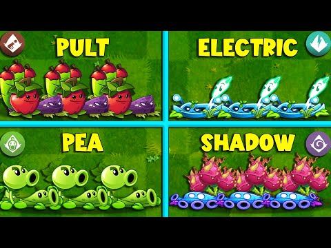 Random 4 Plants + Vine Battlez - Which Plants Will Win? - PvZ 2 Team vs Team