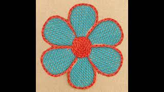 Net Flower Embroidery ! Net Stitch Flower Hand Embroidery Tutorial,Flower Embroidery Sewing Hacks