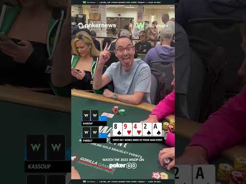 😎 | Will Kassouf is HOLLYWOODING with the NUTS in the @WSOP Main Event! | #wsop2025 #pokernews