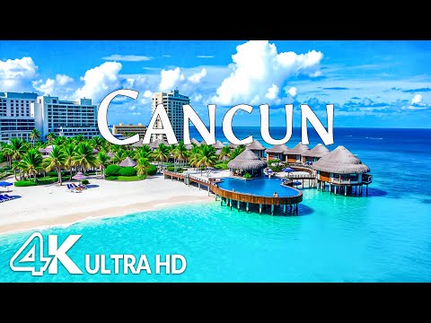Cancun, Mexico 4K – White Sands, Blue Sea Paradise & Serene Beauty of Cancun with Relaxing Music