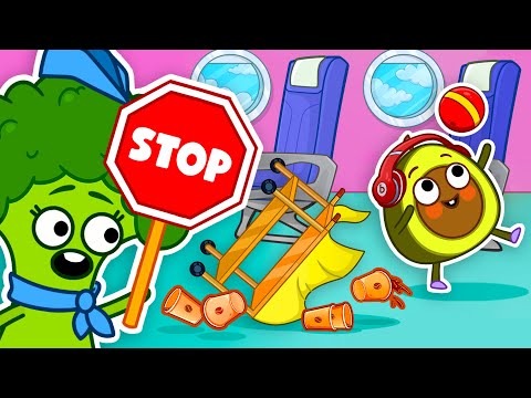 ✈️Learn Safety Tips with Avocado Babies|| Funny Stories for Kids by Pit & Penny 🥑