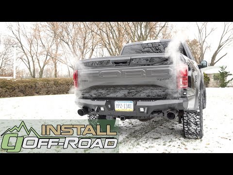 F-150 Raptor MBRP Cat-Back Exhaust Black Series 3" Stainless Steel w/5" Tips 2017-2019 Installation