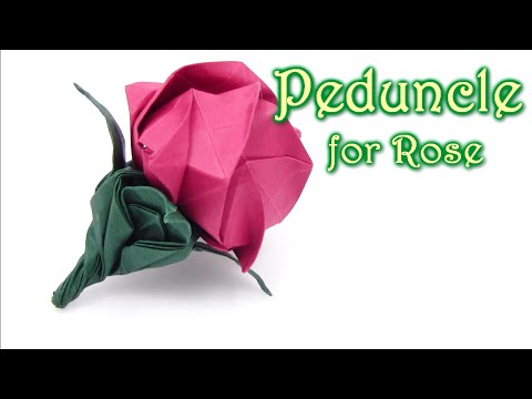 Origami Peduncle for Kawasaki Rose - Yakomoga Origami tutorial