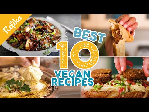BEST 10 VEGAN RECIPES | Hummus, Falafel, Shakshuka, Charcoaled Eggplant and more