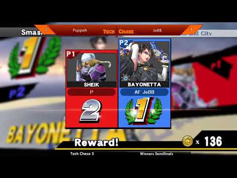 Tech Chase 5 Puppeh (Sheik, Bayonetta) vs JeBB (Bayonetta) Winners Semis