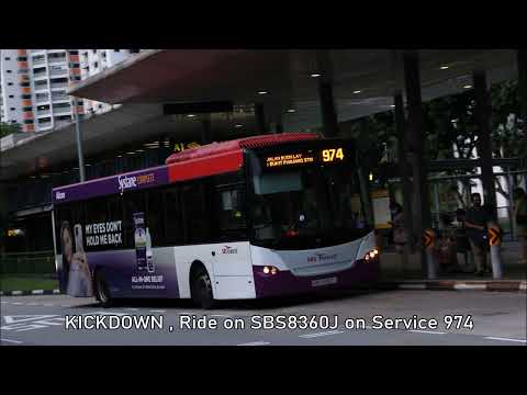 [SBST] LOUD KICKDOWN , Ride on SBS8360J on Service 974 . Scania K230UB Euro 4 Batch 2