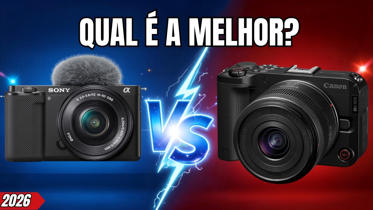 Sony ZV-E10 vs Canon EOS R50 V: Qual é a Melhor CÂMERA PROFISSIONAL Em 2026?