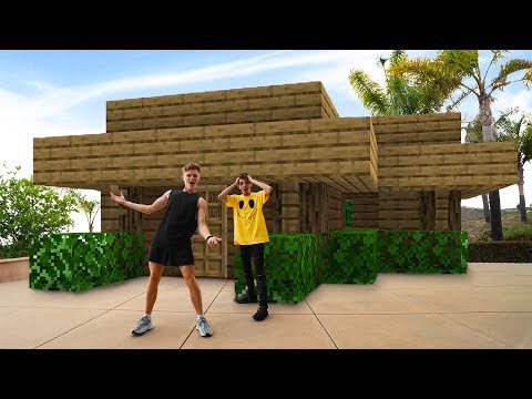 We Built a Life Size Minecraft House