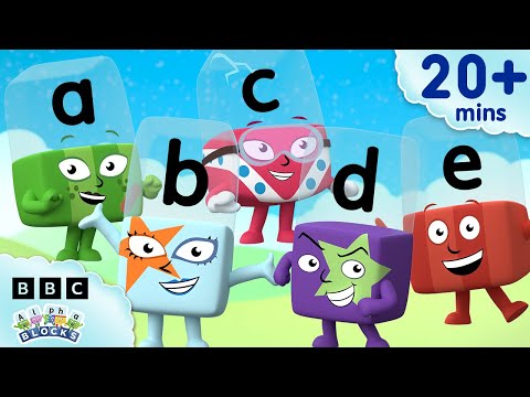 Letter Names A B C D E 🔤 | Lesson Eight - Phonics Made Easy | Alphablocks
