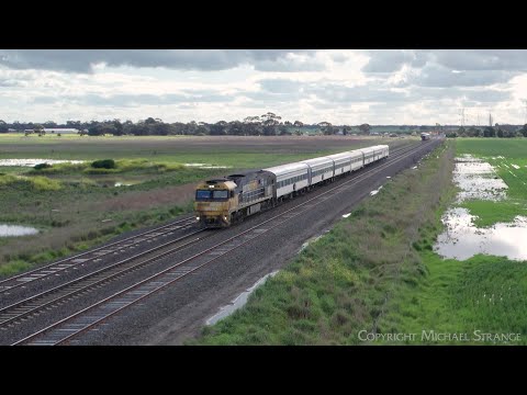 1AM8 JBRE "The Overland" Passenger Train With NR105 (9/10/2022) - PoathTV Australian Railways