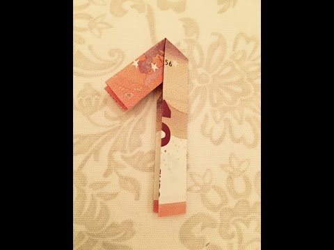 Eins falten - 1 aus Geldscheinen falten - Origami Geschenke