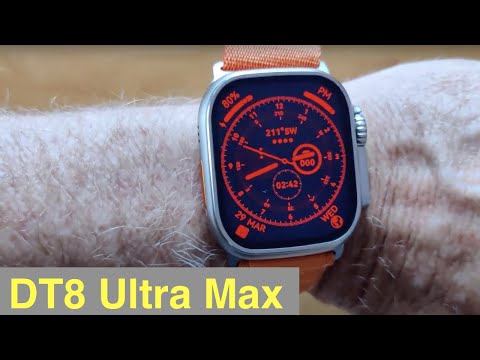 DTNo.1 DT8 Ultra Max Apple Watch Series 8 Shape 49mm IP68 BT Call Compass Smartwatch: Unbox&1st Look