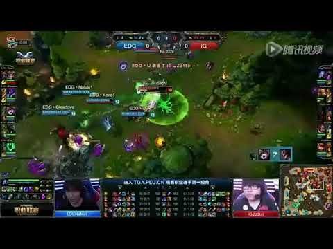 EDG NaMei Twitch VS IG Kid Lucian Game 1 Highlights   2014 LPL Spring Playoff MUST SEE