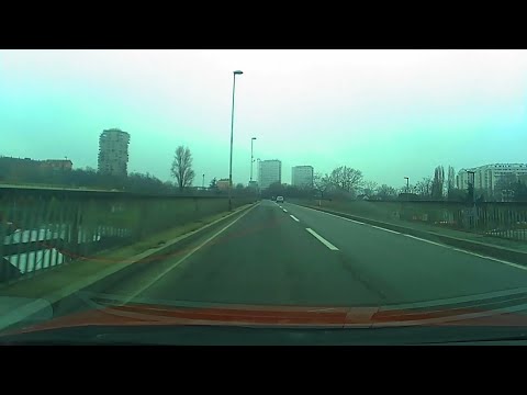 ZRENJANINSKI PUT I PANČEVAČKI MOST - SNIMAK IZ KOLA