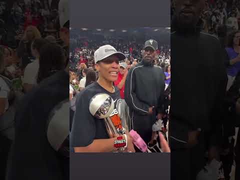A'JA WILSON AND BAM ADEBAYO CELEBRATE AFTER THE ACES WON WNBA FINALS